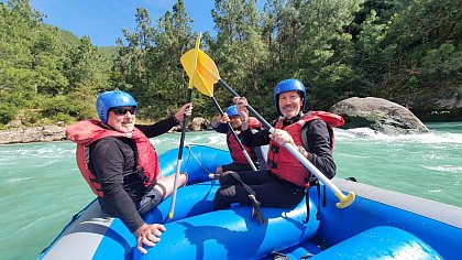Alber and Horacio rafting