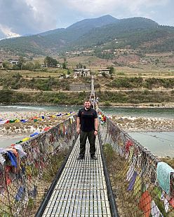 Pavel at Punakha bridge