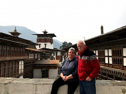 Csilla and Olle in Trongsa dzong