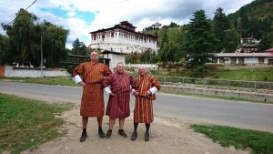 Trying Bhutanese Dress