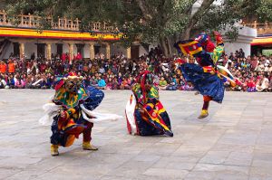 Punakha Drubchen mask dancing