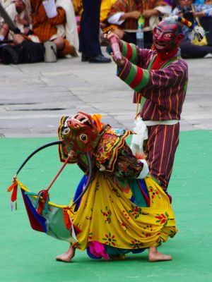 Masked dance on Thimphu Tshechu