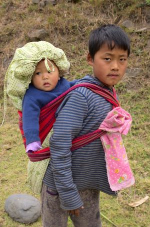Boy with brother in Jangbi