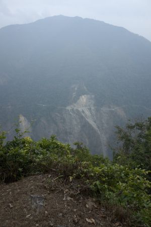 View of Riotaula landslide from the Kubra trail