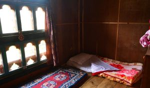 Ground level sleeping in Lhaki farmhouse in Haa